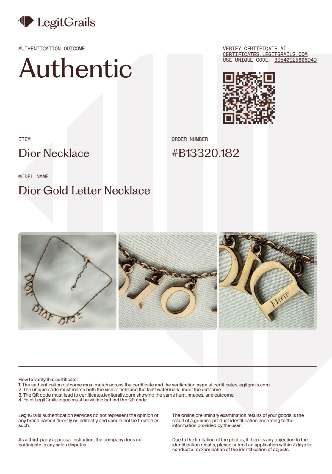 Gold Letter Necklace