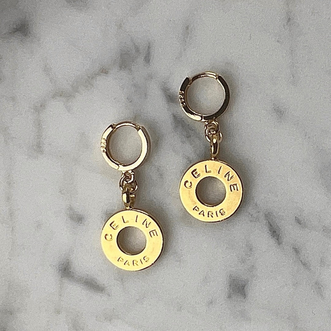 Gold Logo Earrings