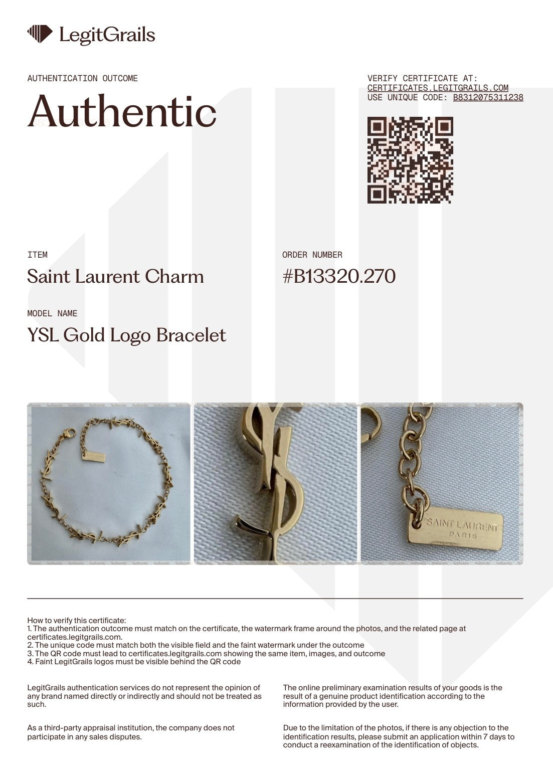 Gold Logo Bracelet