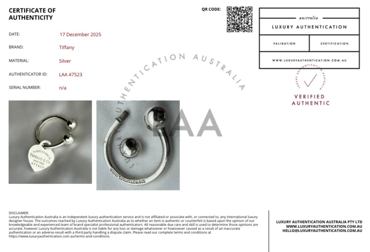 Medium Silver Keyring