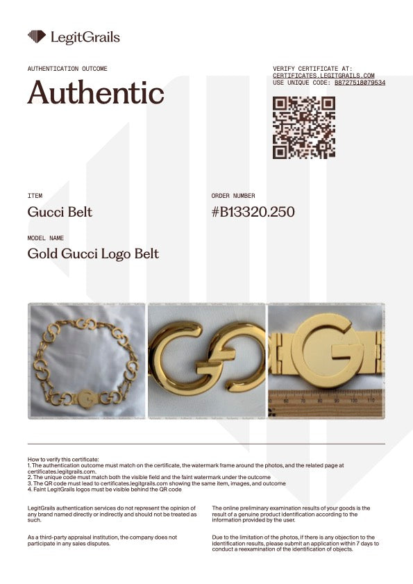 Gold Double Logo Belt