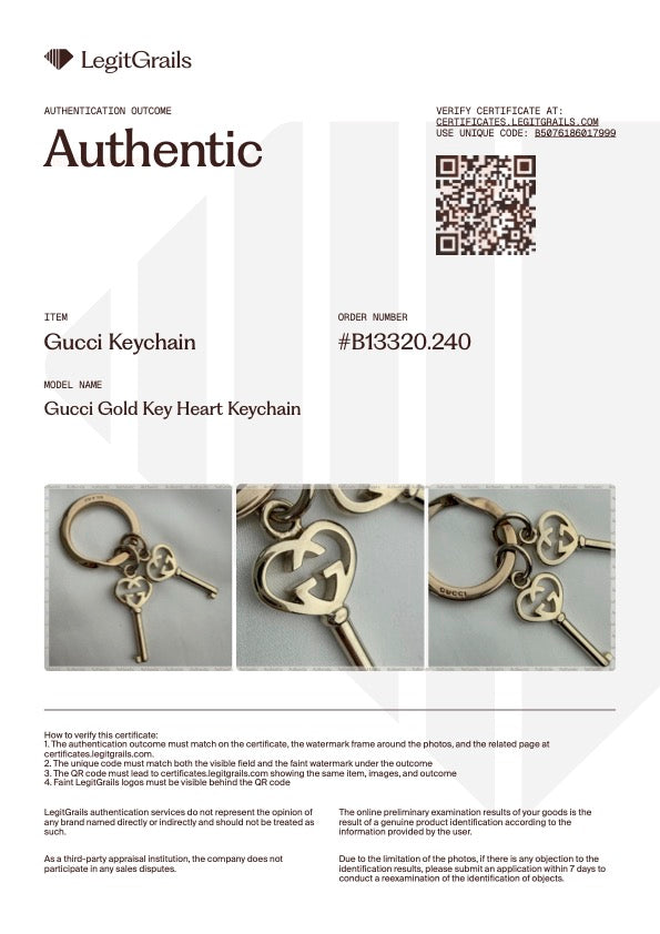 Light Gold Heart Key Necklace