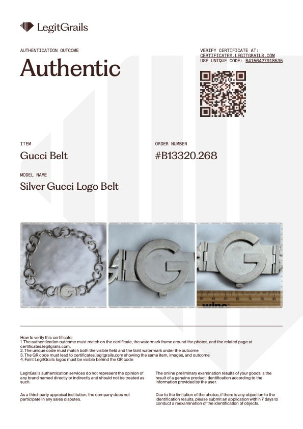 Silver Logo Belt
