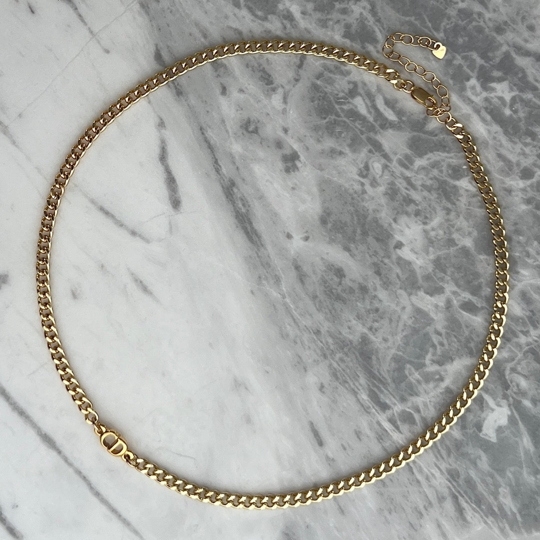 Small Gold Cuban Choker