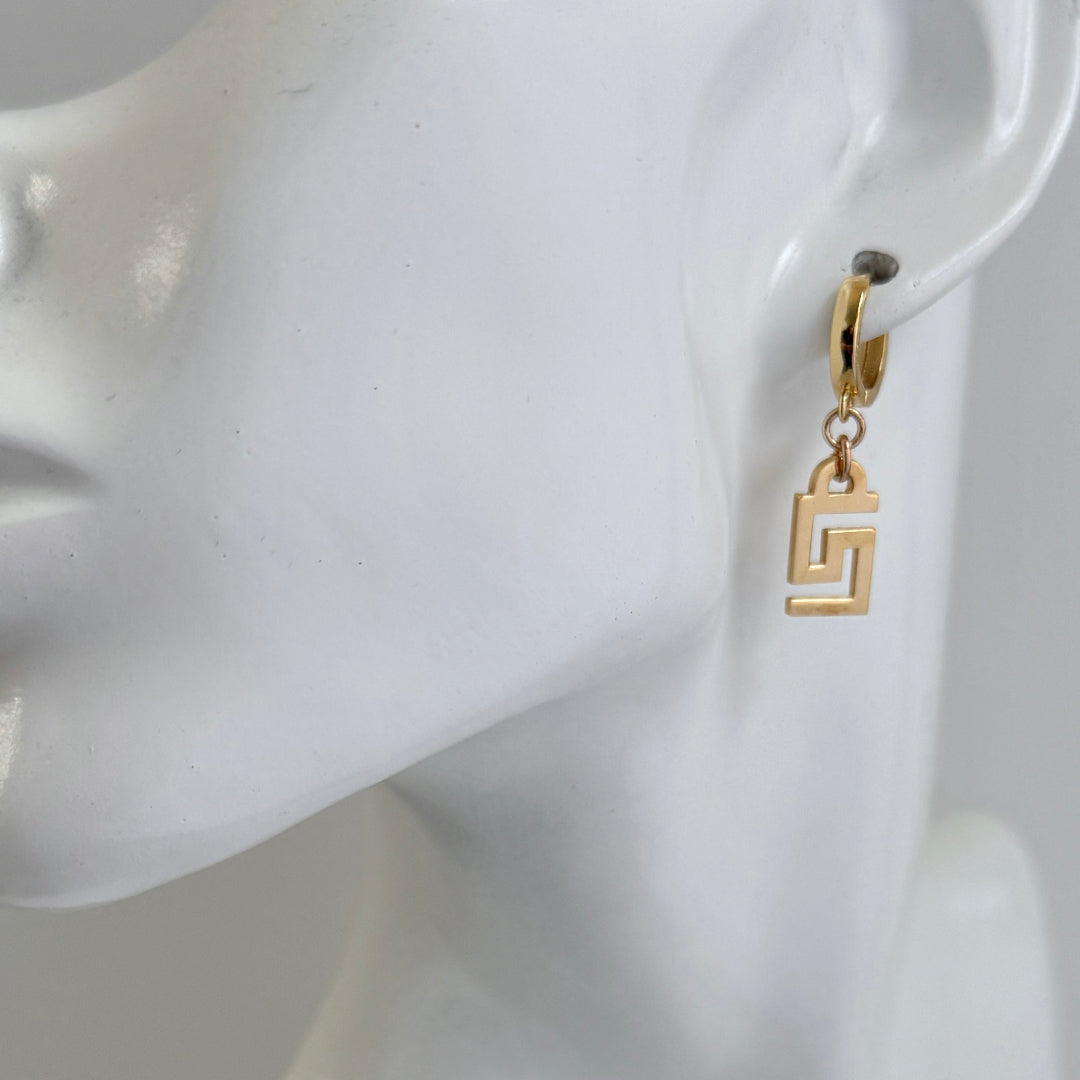 Gold Logo Earrings