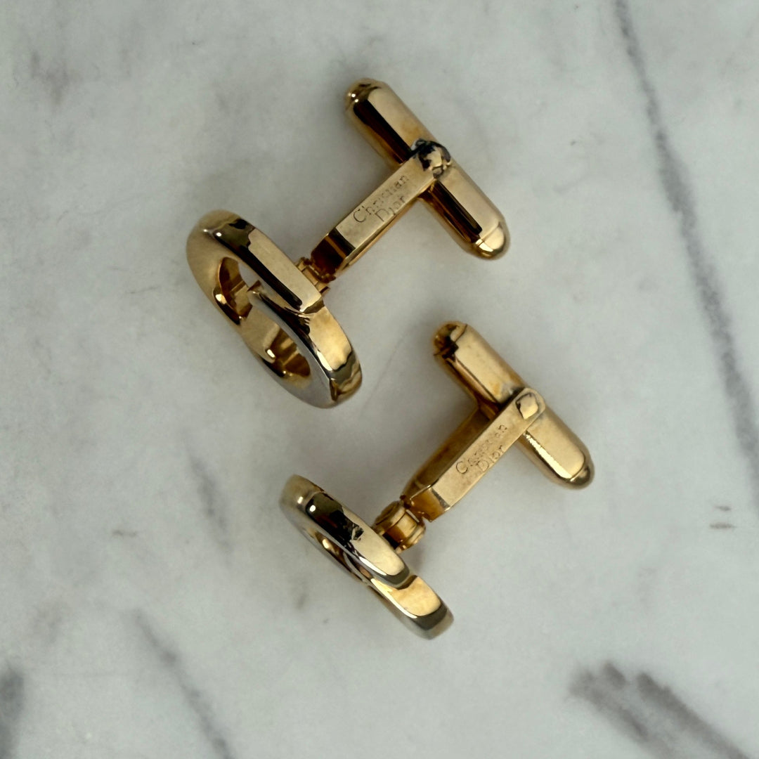 2 Tone Gold Logo Cufflinks