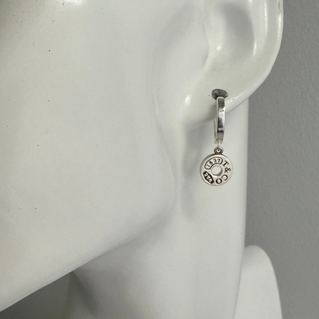 Mini Sterling Silver Donut Charm Earrings