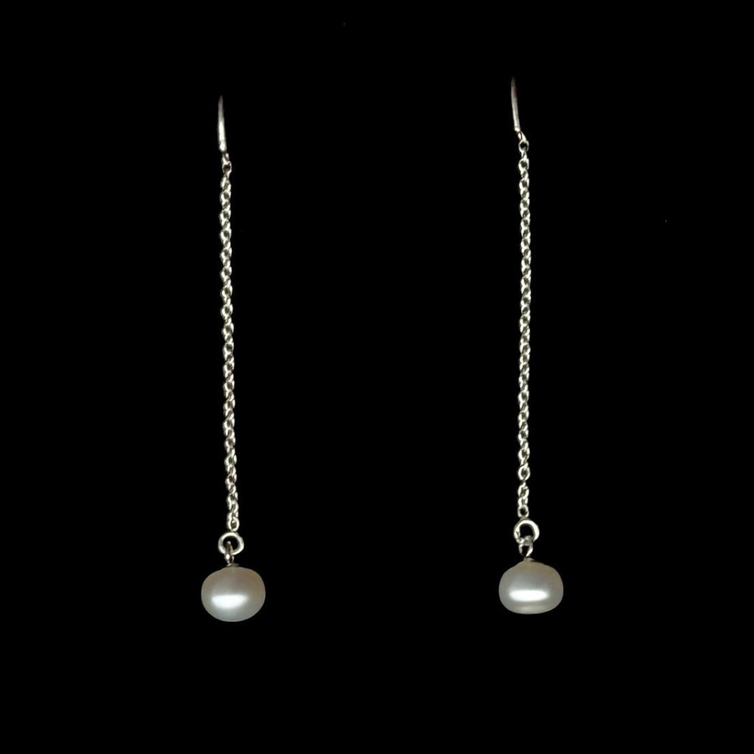 Sterling Silver Pearl Drop Earrings