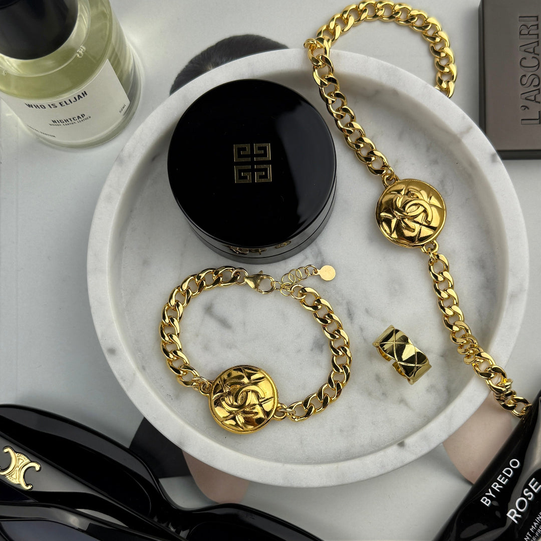 Gold Quilted Bracelet