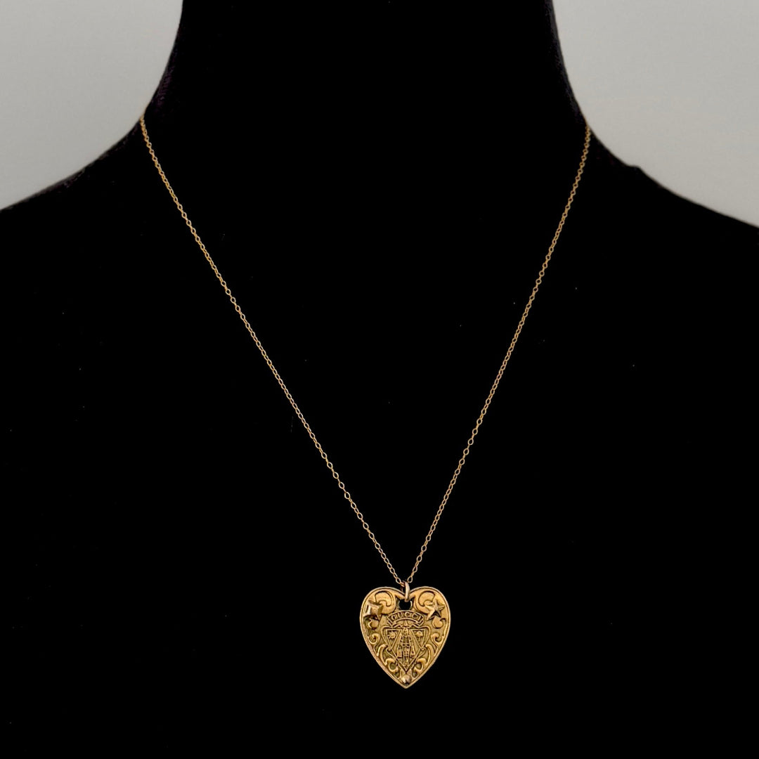 Gold Heart Logo Necklace