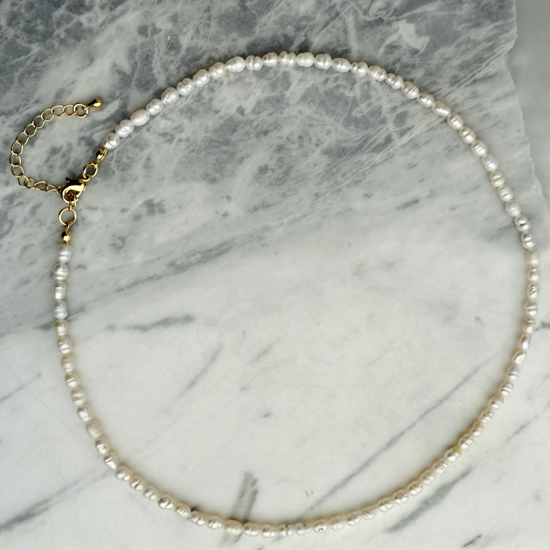 Gold Pearl Necklace