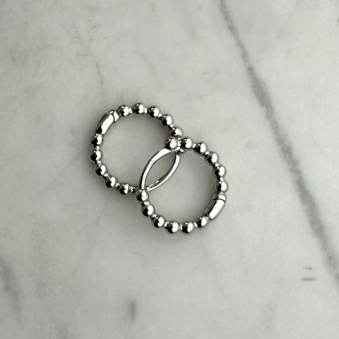 Sterling Silver Bubble Hoop Earrings
