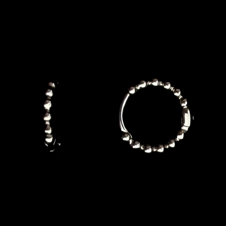 Sterling Silver Bubble Hoop Earrings