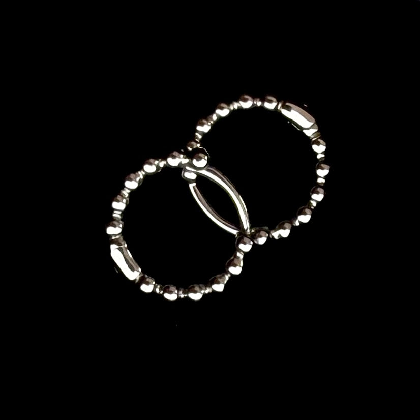 Sterling Silver Bubble Hoop Earrings