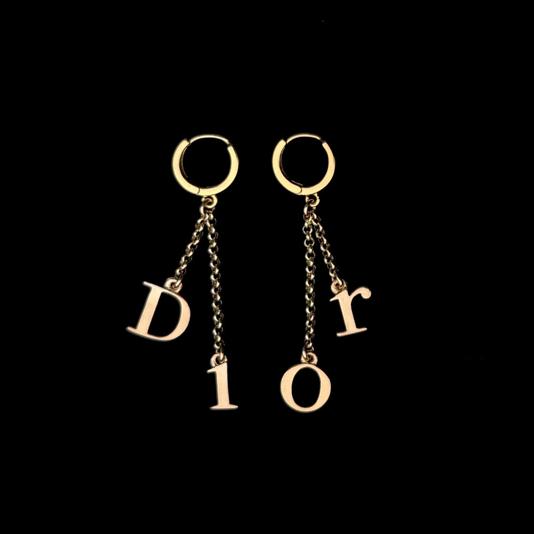 Gold Letter Earrings
