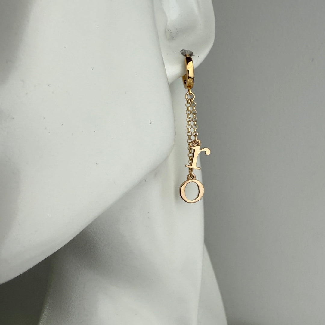 Gold Letter Earrings