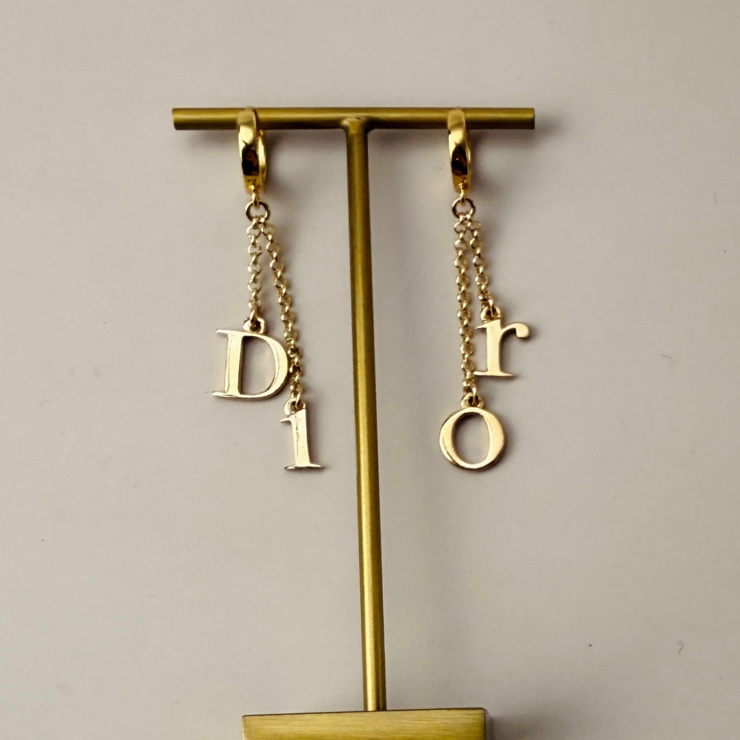 Gold Letter Earrings
