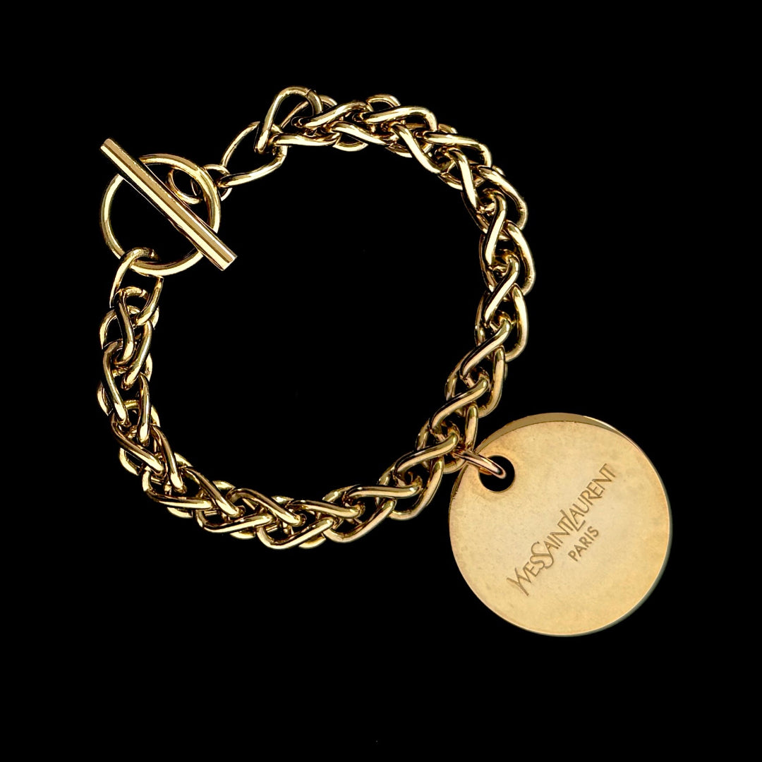 Statement Round Logo Chunky Bracelet