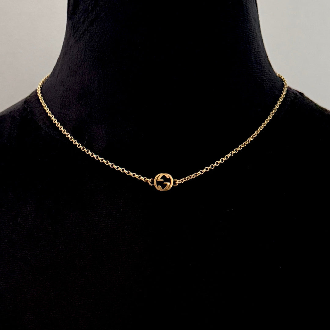 Small Gold Logo Necklace