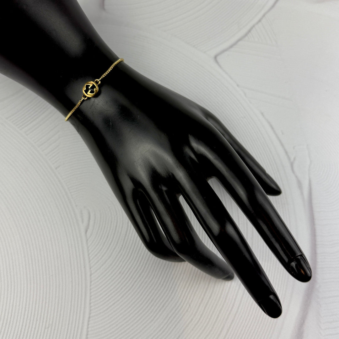 Small Gold Logo Bracelet