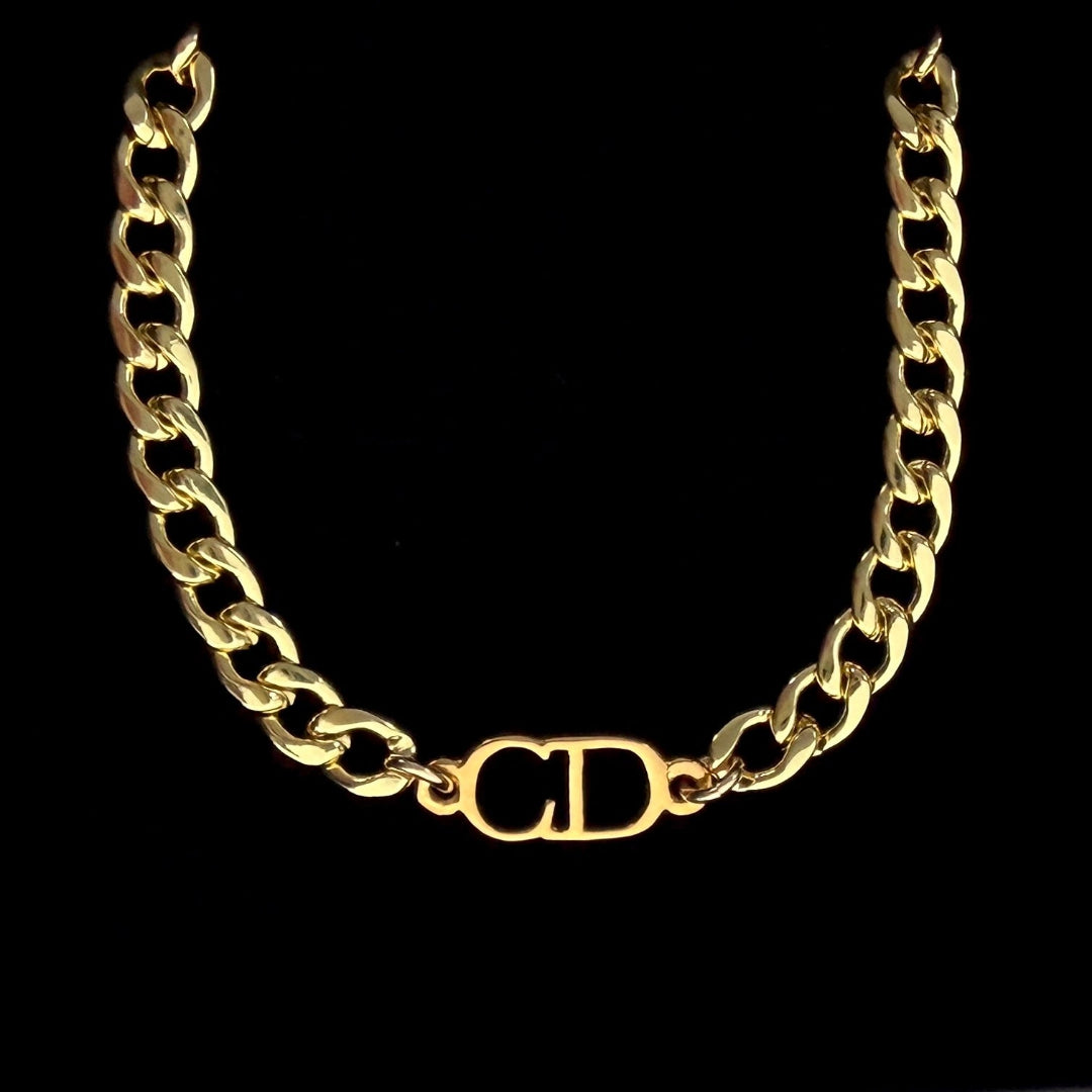 Gold Logo Cuban Choker