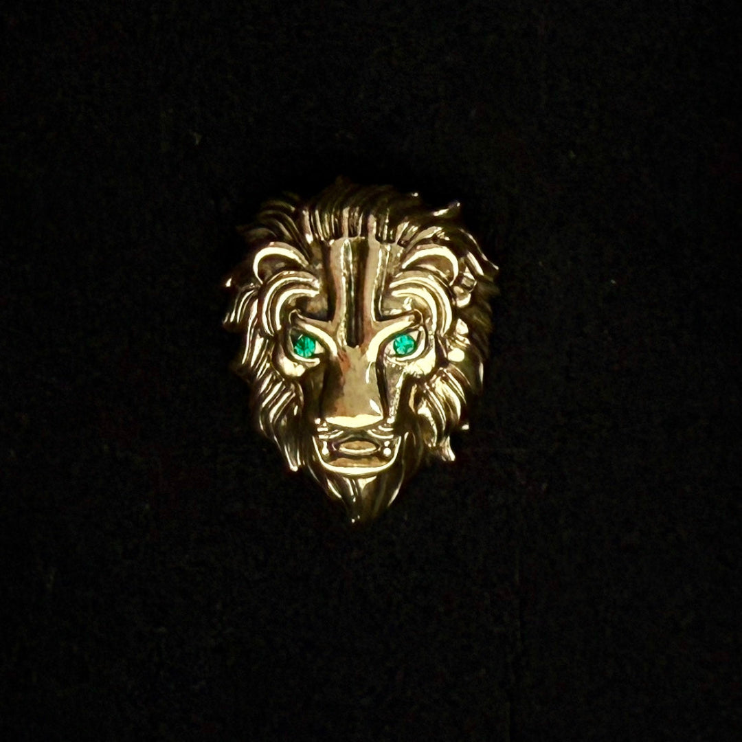 Gold Lion Brooch