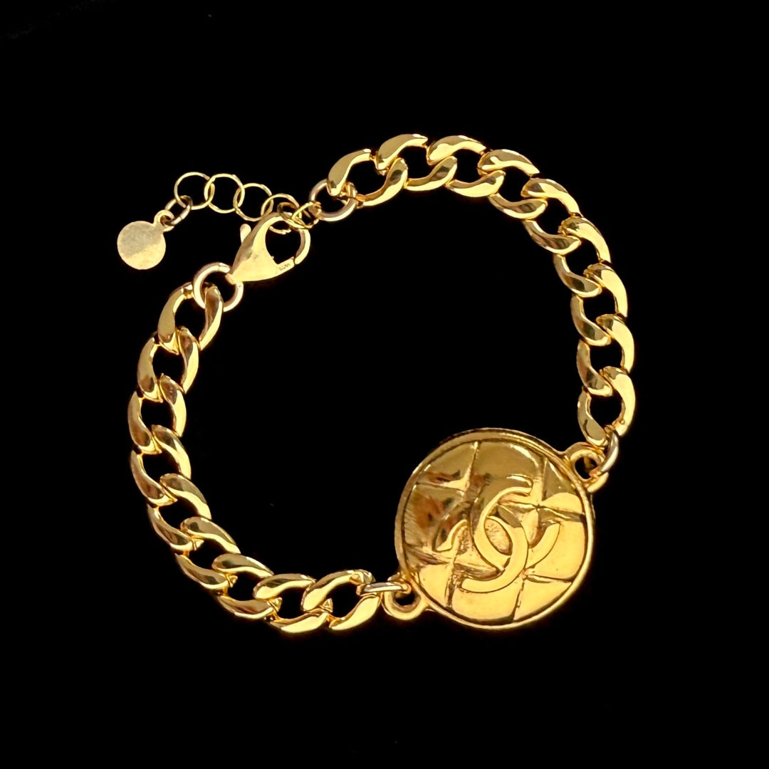 Gold Quilted Bracelet