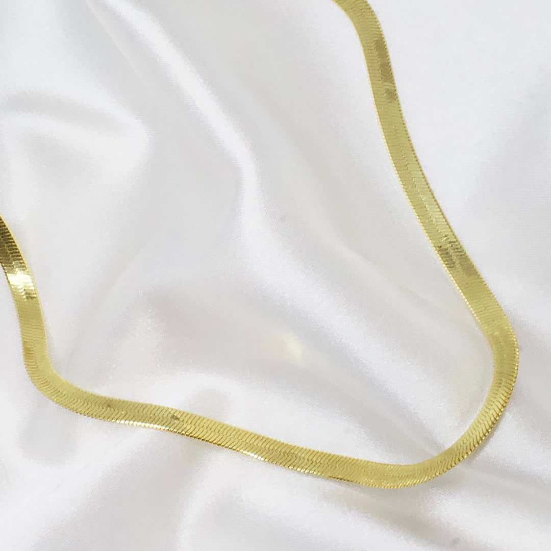 Gold Herringbone Necklace