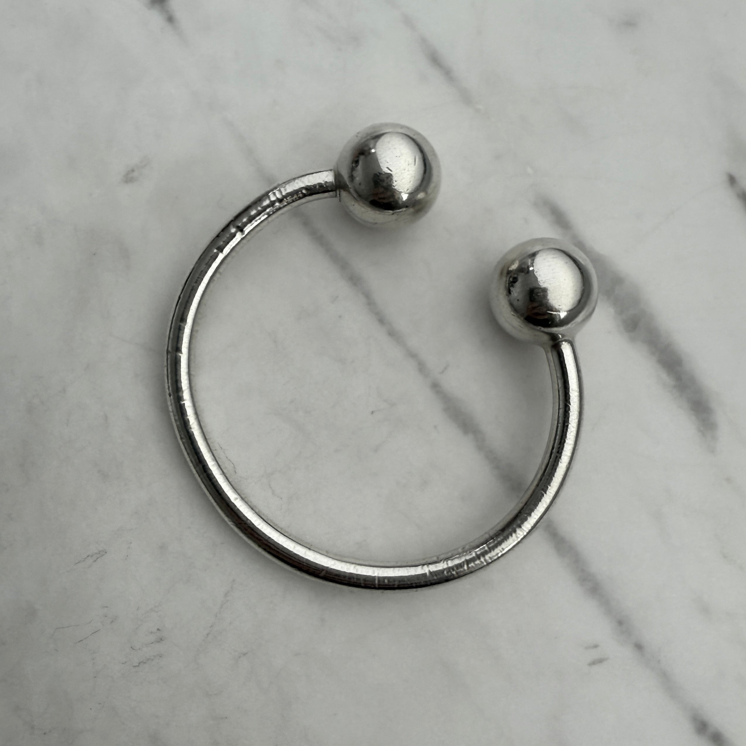 Large Silver Keyring