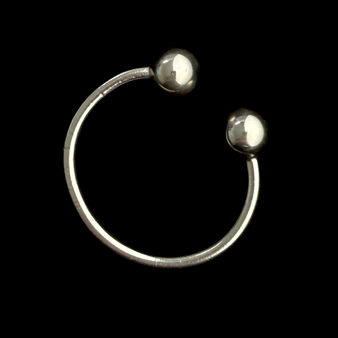 Large Silver Keyring