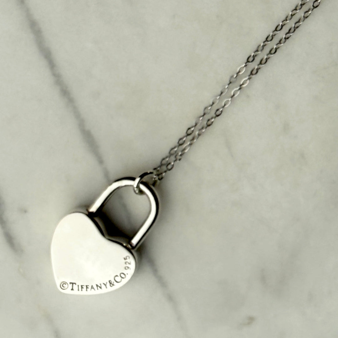 Silver Heart Lock Necklace