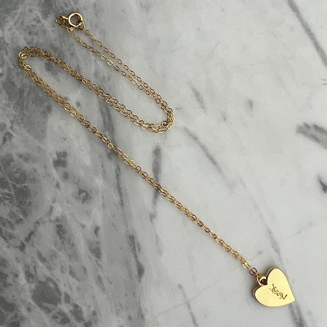 Gold Heart Logo Necklace