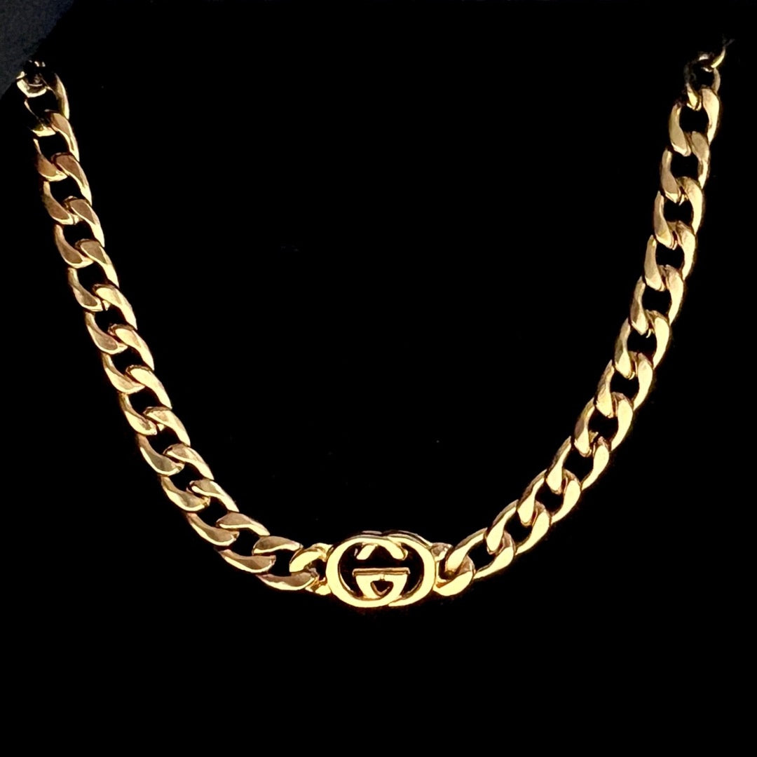 Small Gold Logo Cuban Choker