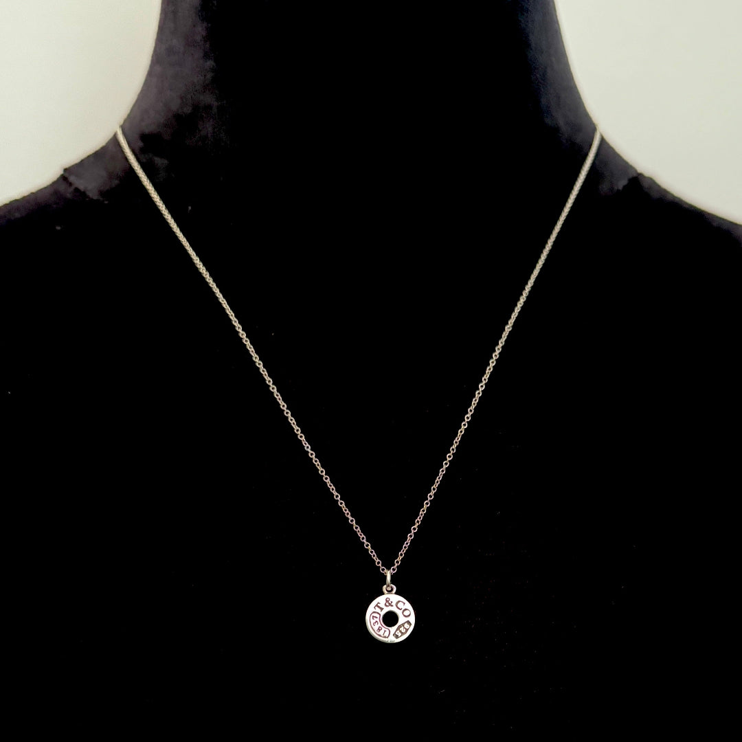 Small Sterling Silver Round Charm Necklace