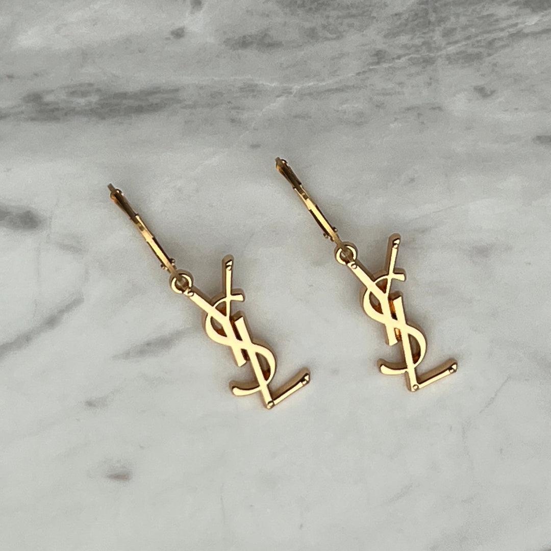 Gold Logo Earrings