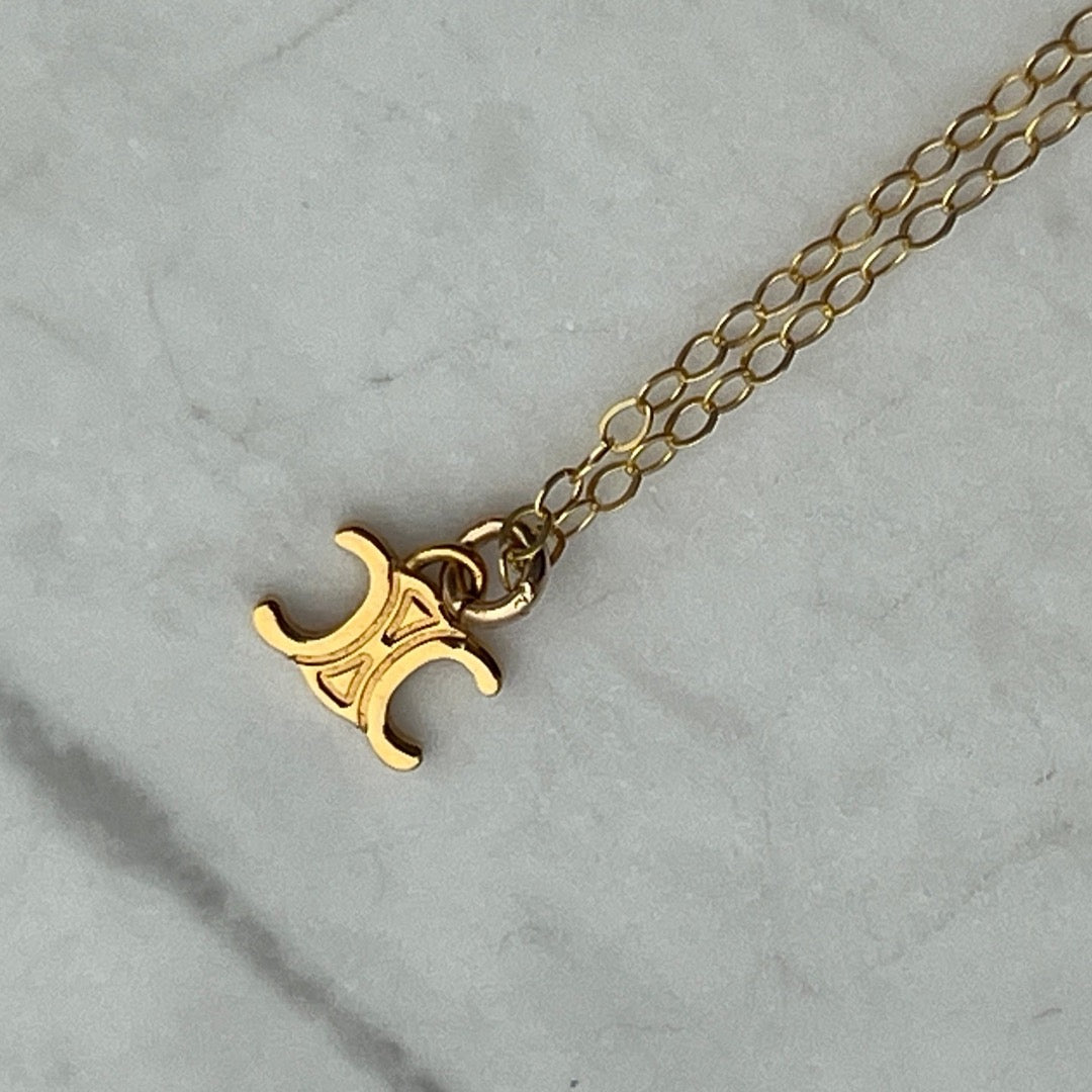 Mini Gold Logo Necklace