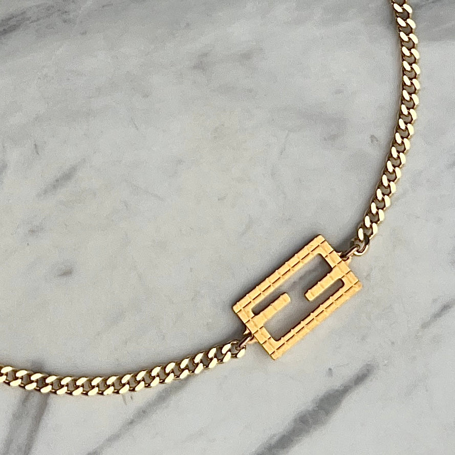 Gold Baguette Fine Cuban Choker