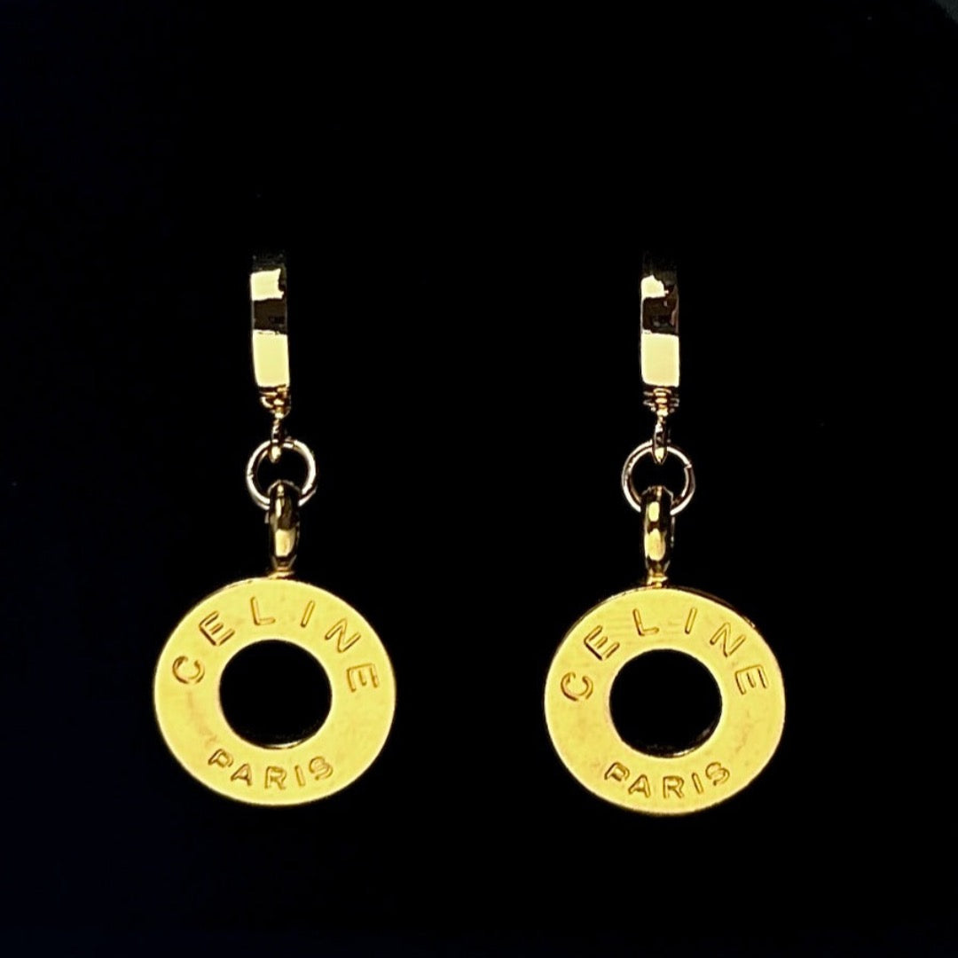 Gold Logo Earrings