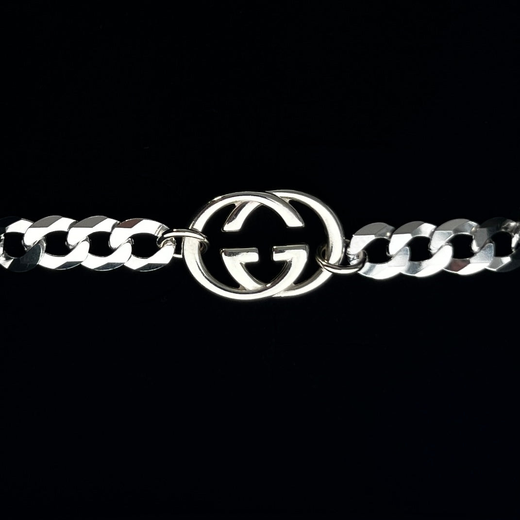 Large Silver Logo Bracelet