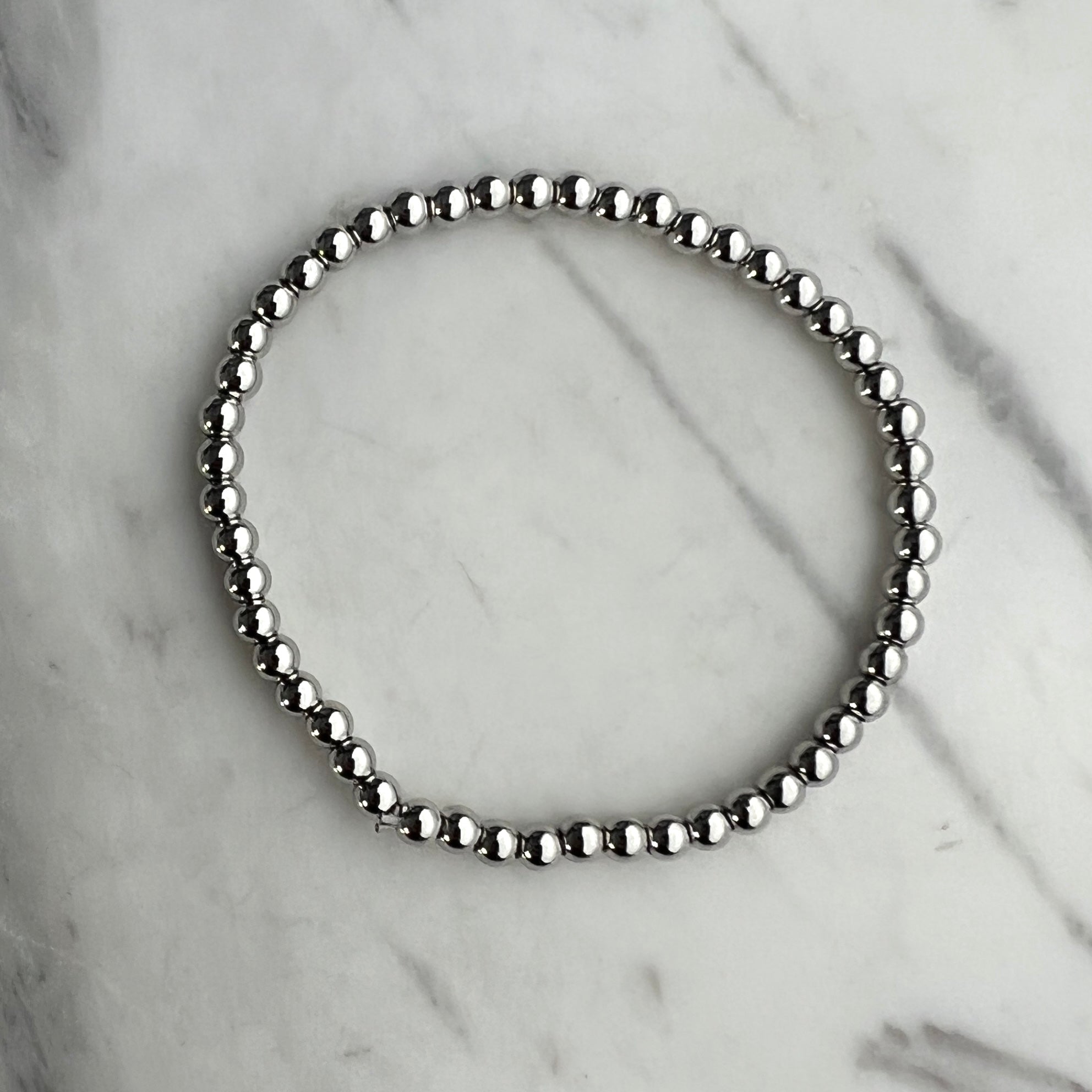 Silver Beaded Bracelet