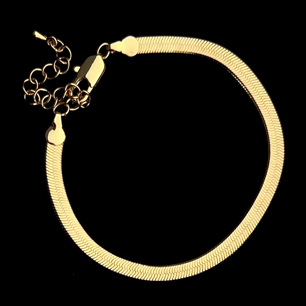 Gold Herringbone Bracelet