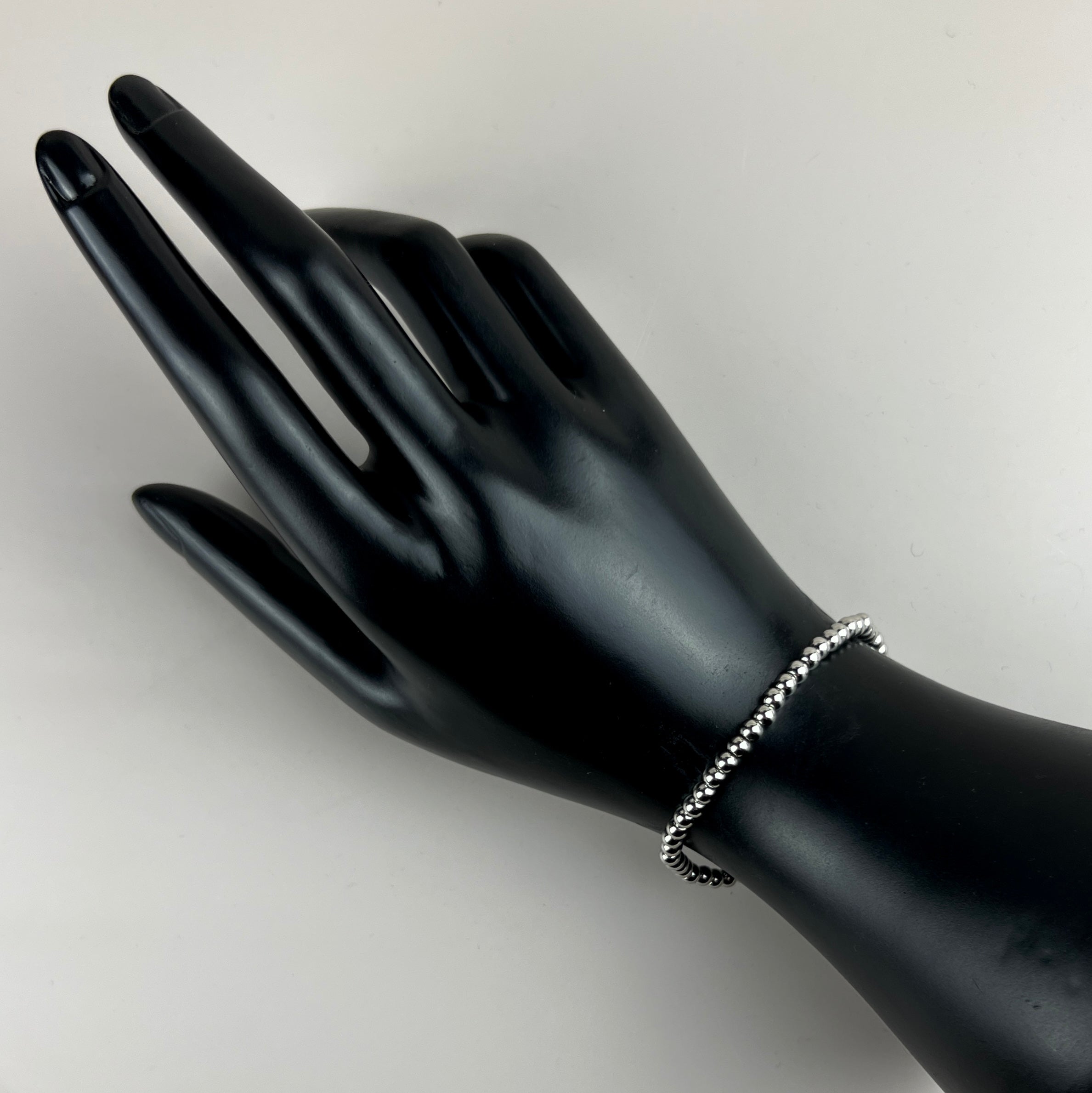 Silver Beaded Bracelet