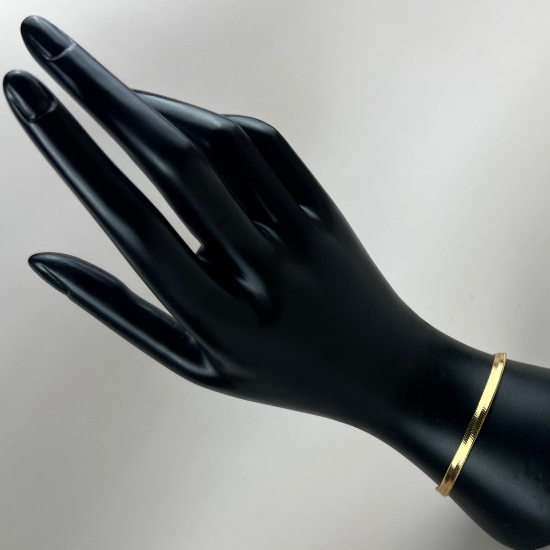 Gold Herringbone Bracelet