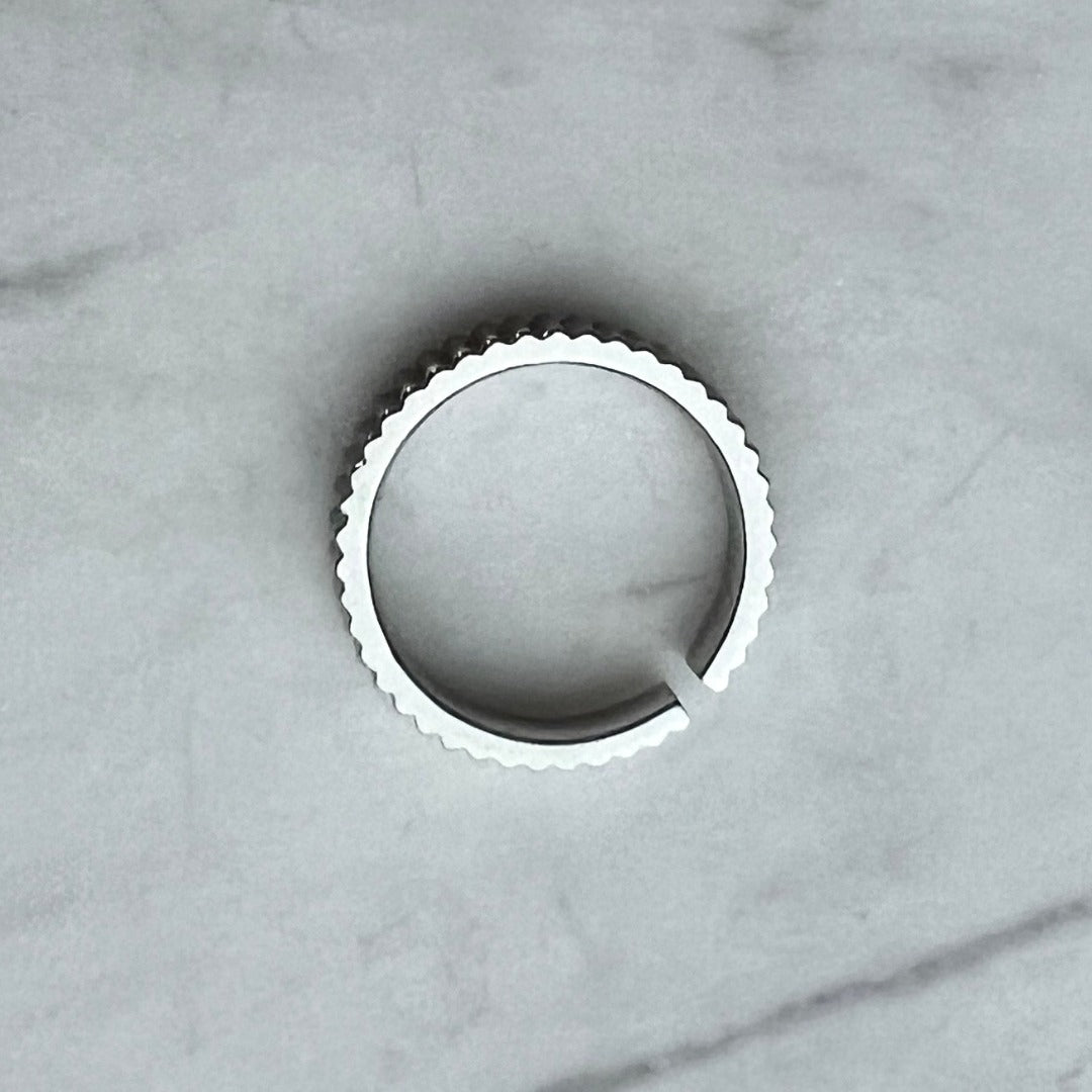 Silver Lined Band Ring