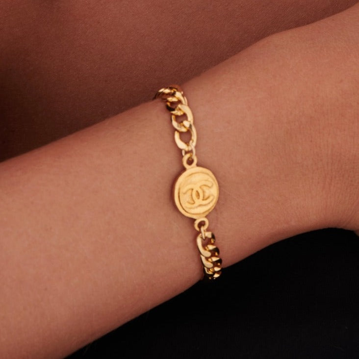 Gold Medallion Cuban Bracelet