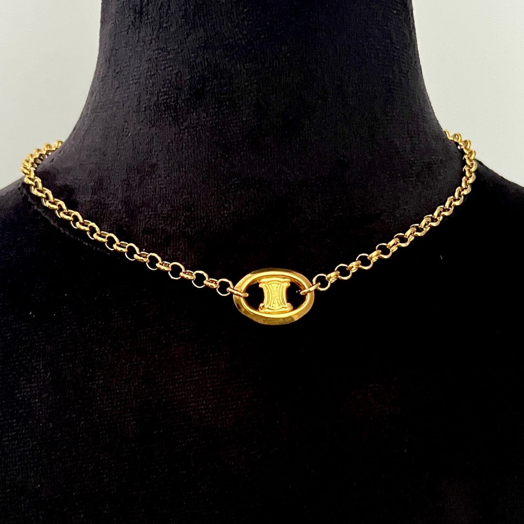 Gold Logo Choker