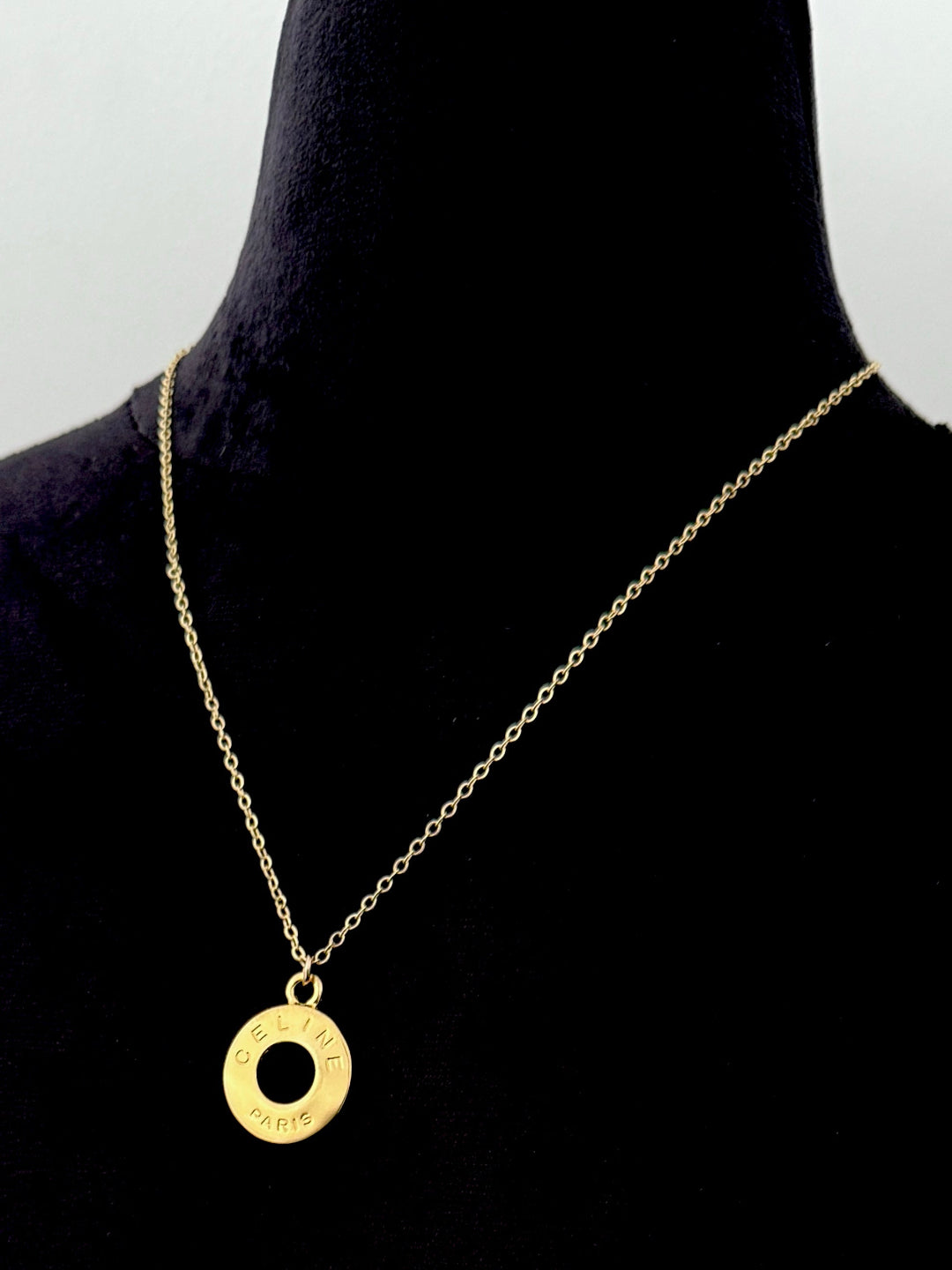 Medium Gold Stamped Necklace