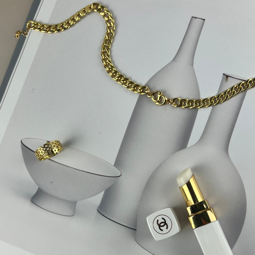 Gold Logo Cuban Choker