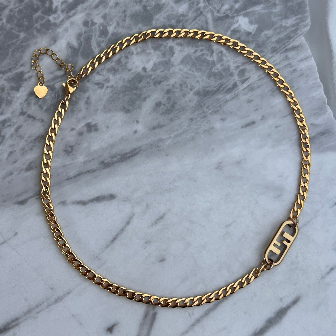 Small Gold Cuban Choker