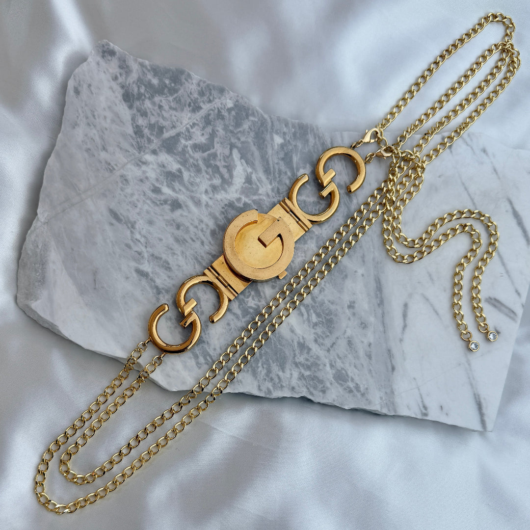 Statement Gold Logo Belt